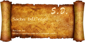 Sachs Dániel névjegykártya