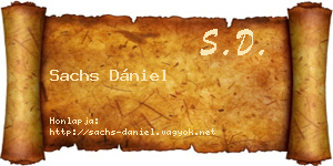 Sachs Dániel névjegykártya
